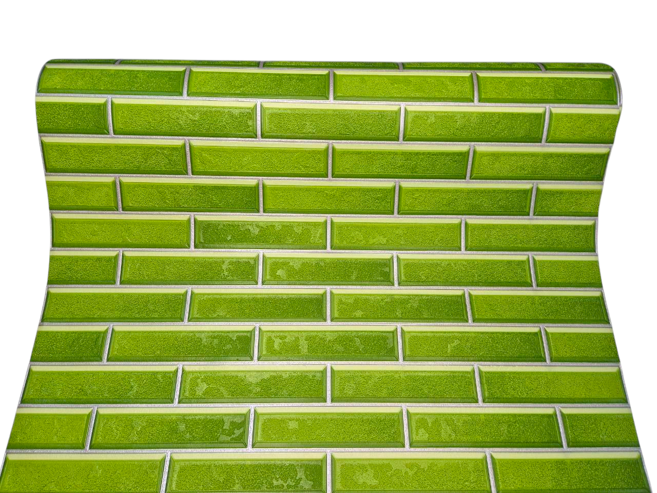 Шпалери вінілові Слов'янські шпалери під цеглу 10x0,53 м Зелений (5753-04) - фото 4 Шпалери вінілові Слов'янські шпалери під цеглу 10x0,53 м Зелений (5753-04) - фото 4