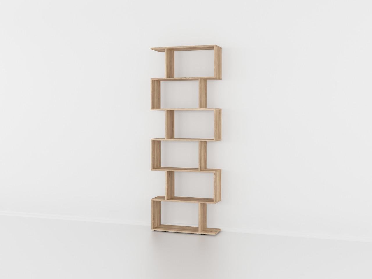 Стеллаж на 6 ячеек для книг 700x1962x238 мм Дуб сонома (0404) - фото 1 Стеллаж на 6 ячеек для книг 700x1962x238 мм Дуб сонома (0404) - фото 1