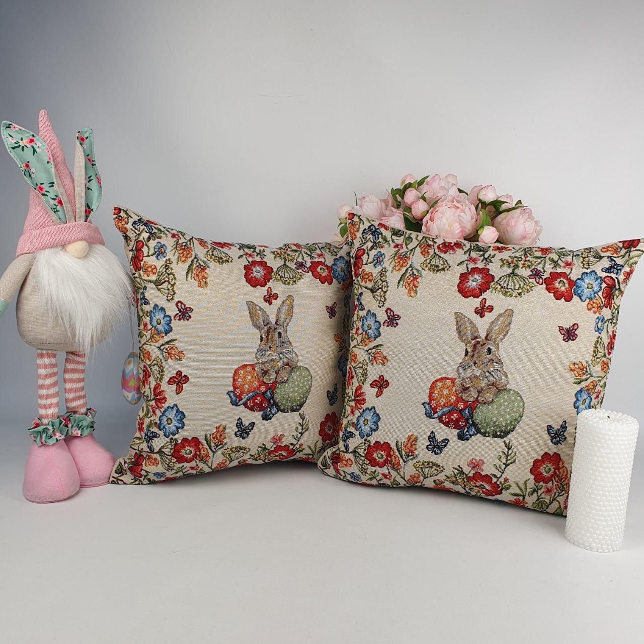 Набір великодніх гобеленових наволочок G68-128276 2 шт. 40x40 см (CN38474)