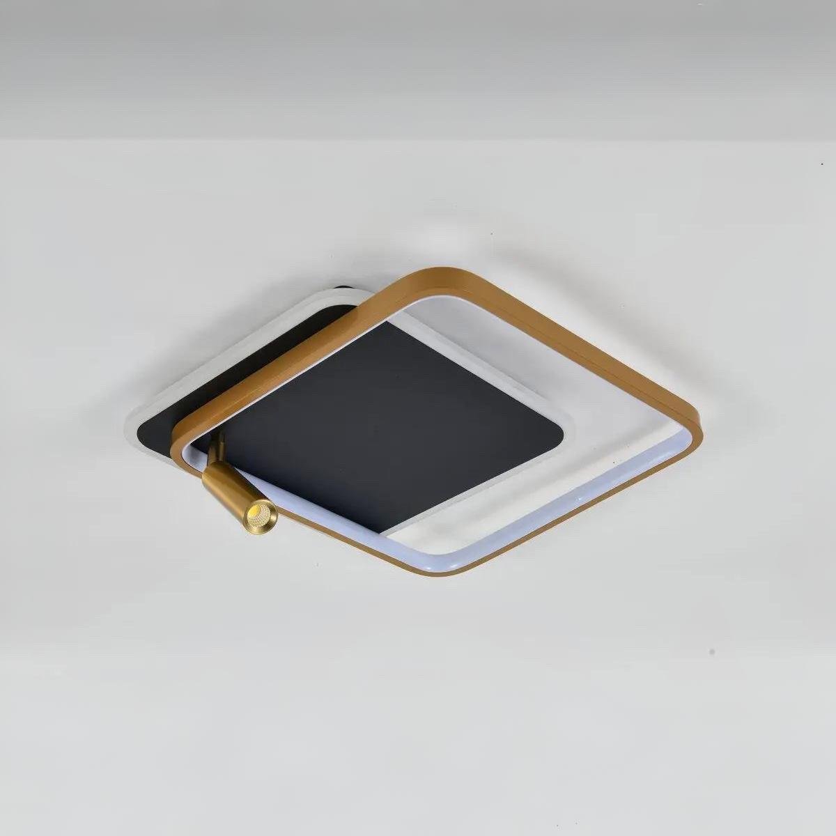 Люстра світлодіодна Valeso з додатковим спотом 27W 3000/4500/6000К Чорний/Золотий (CH8005 BK+GD)