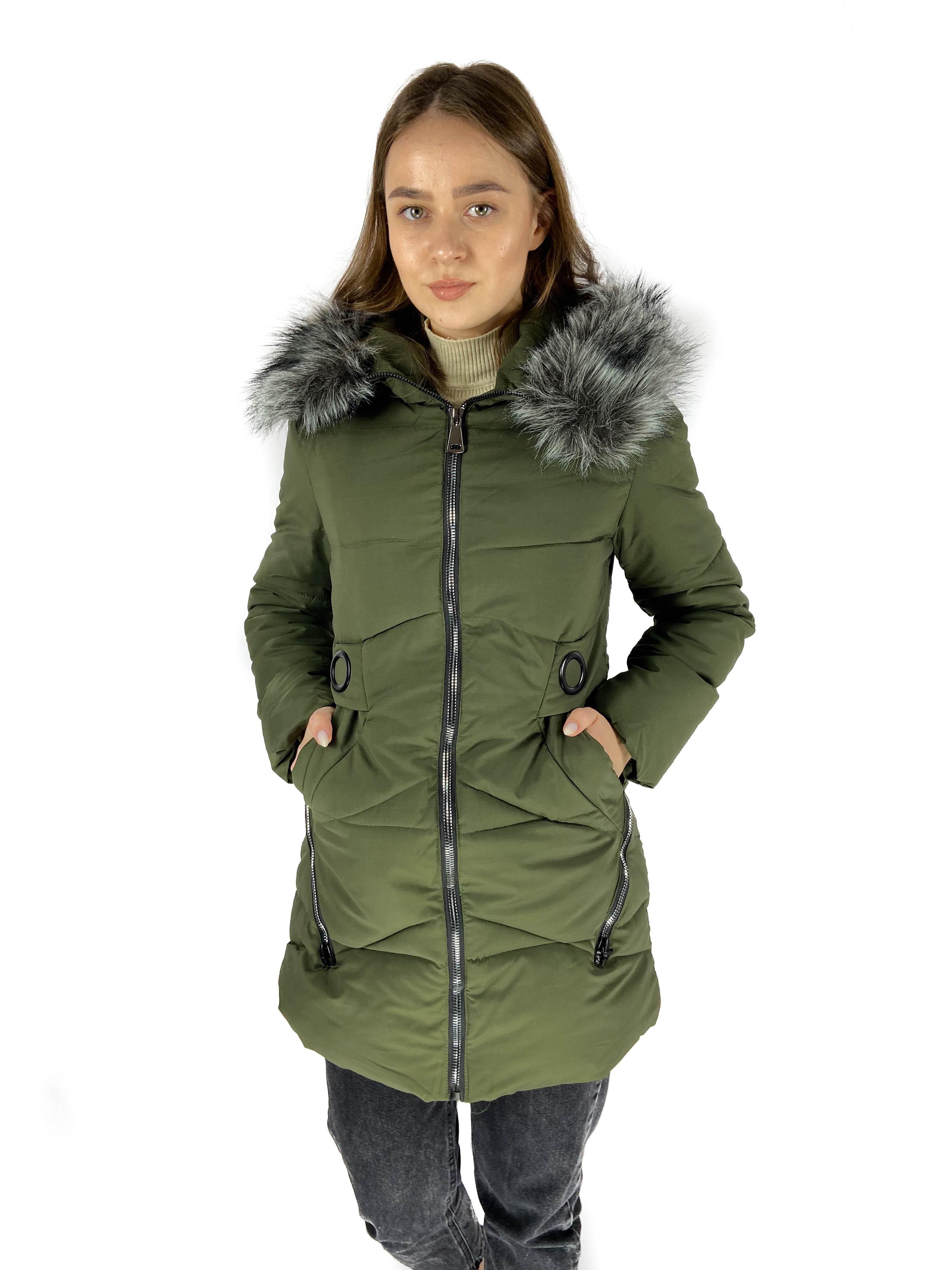 Куртка женская M.S.TAIL с капюшоном L Хаки (WY76N)