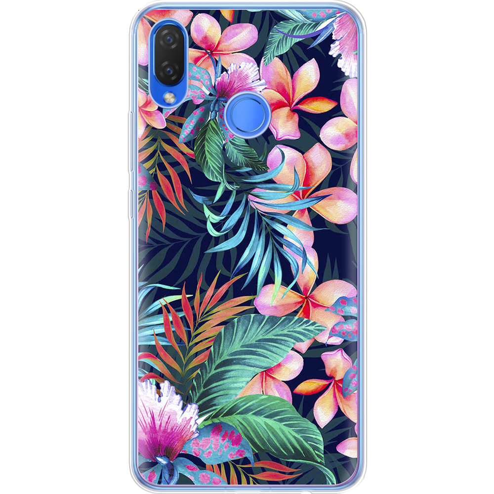 Чехол Boxface Huawei P Smart Plus flowers in the tropics Прозрачный силикон (34912-up1971-34912)