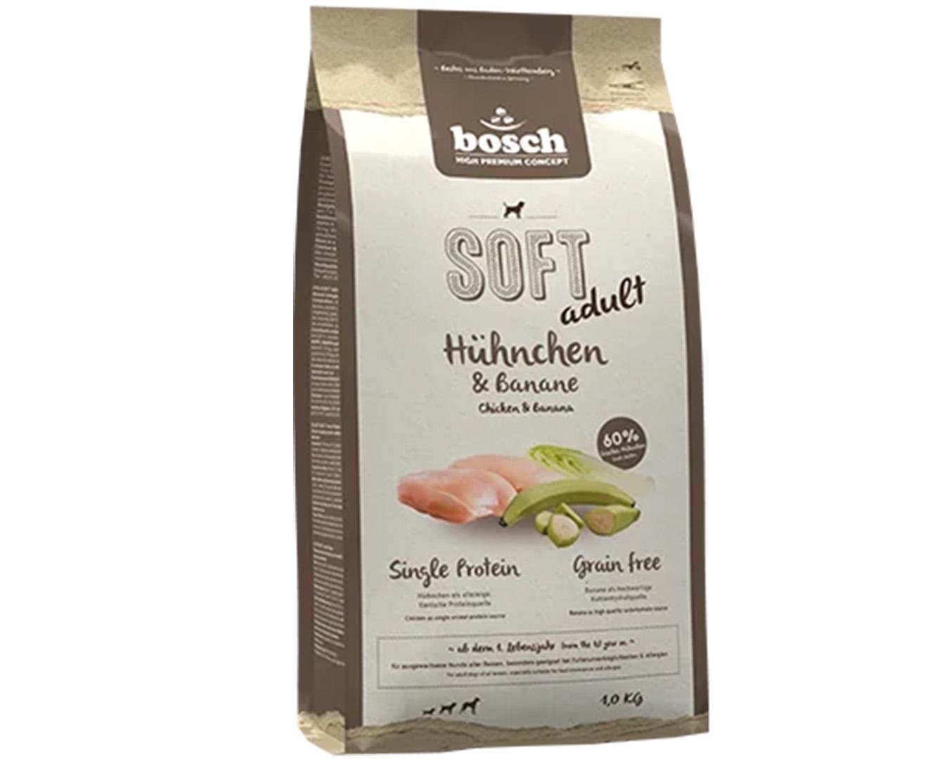 Полувлажный корм для собак Bosch Soft с курицей и бананом 1 кг Полувлажный корм для собак Bosch Soft с курицей и бананом 1 кг