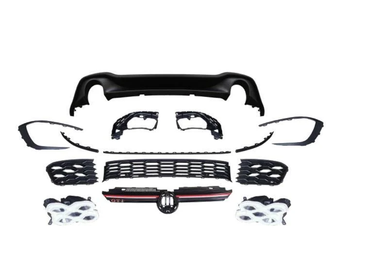 Комплект обвесов GTI для R-Line GT Tuning для Volkswagen Golf 8 пластик под покраску