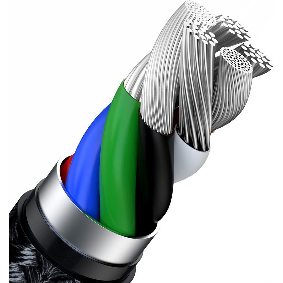 Кабель Baseus Cafule Metal Type-C to Lightning PD 20W 2m Black (CATLJK-B01) - фото 3 Кабель Baseus Cafule Metal Type-C to Lightning PD 20W 2m Black (CATLJK-B01) - фото 3