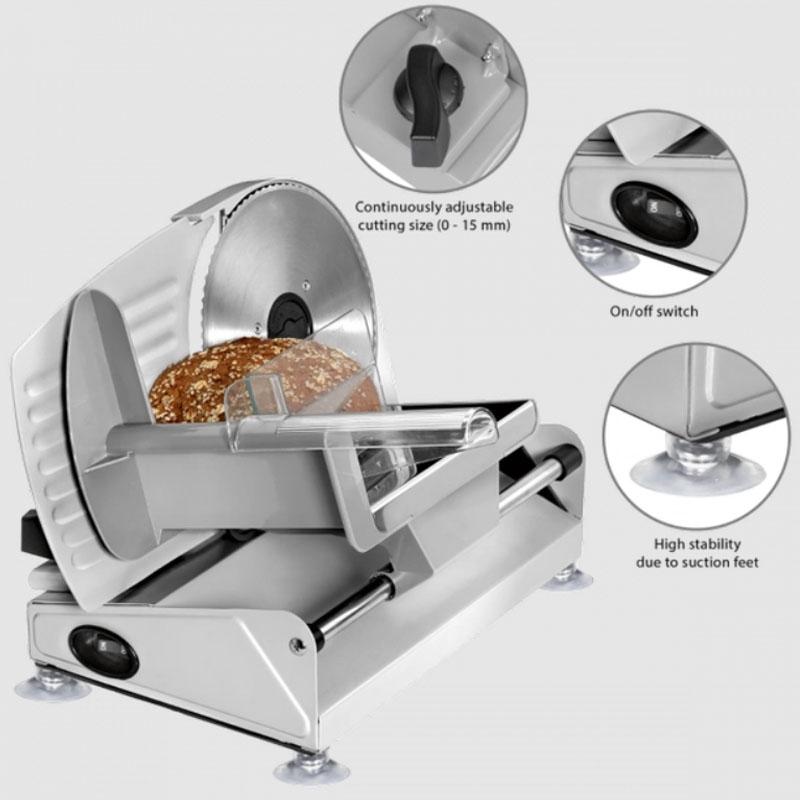 Ломтерізка Clatronic MA 3585 електрична для дому та магазинудля нарізки з регулятором товщини 150 Вт - фото 5