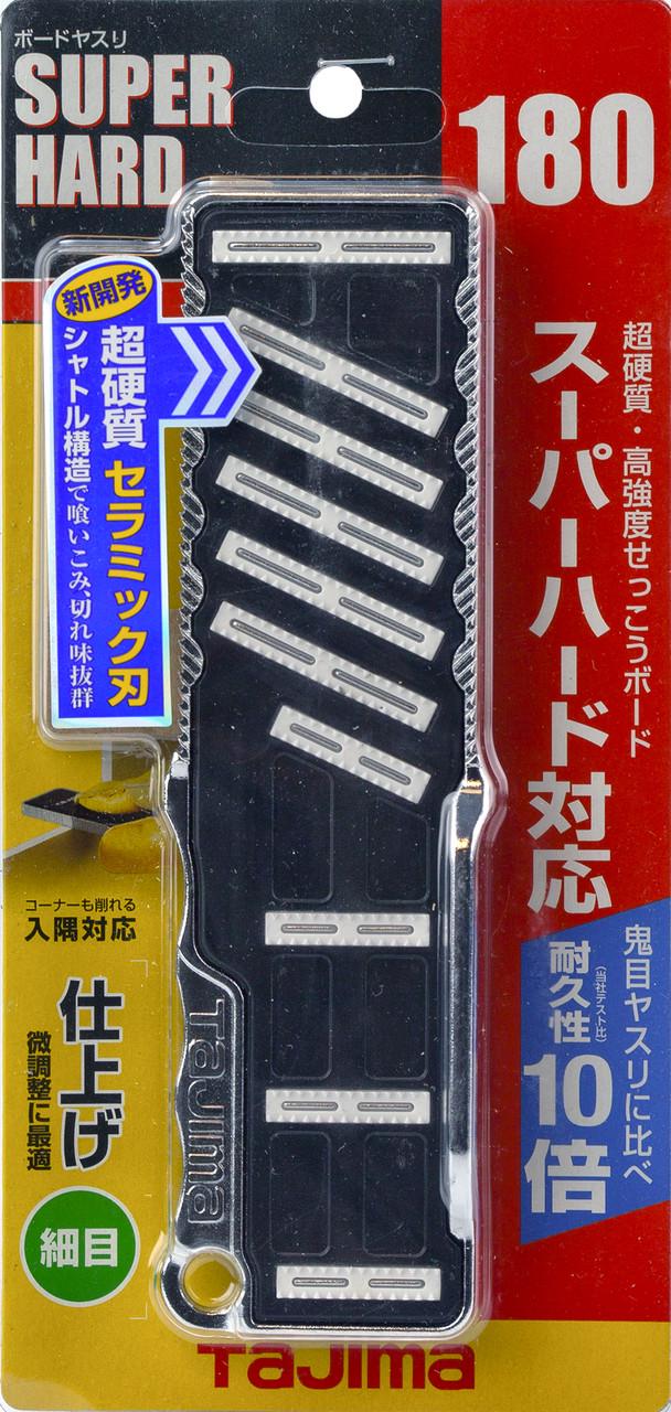 Рубанок рашпіль для гіпсокартону TAJIMA TBY-SH180S дрібний зуб надтвердий 180 мм (29710351) Рубанок рашпіль для гіпсокартону TAJIMA TBY-SH180S дрібний зуб надтвердий 180 мм (29710351)