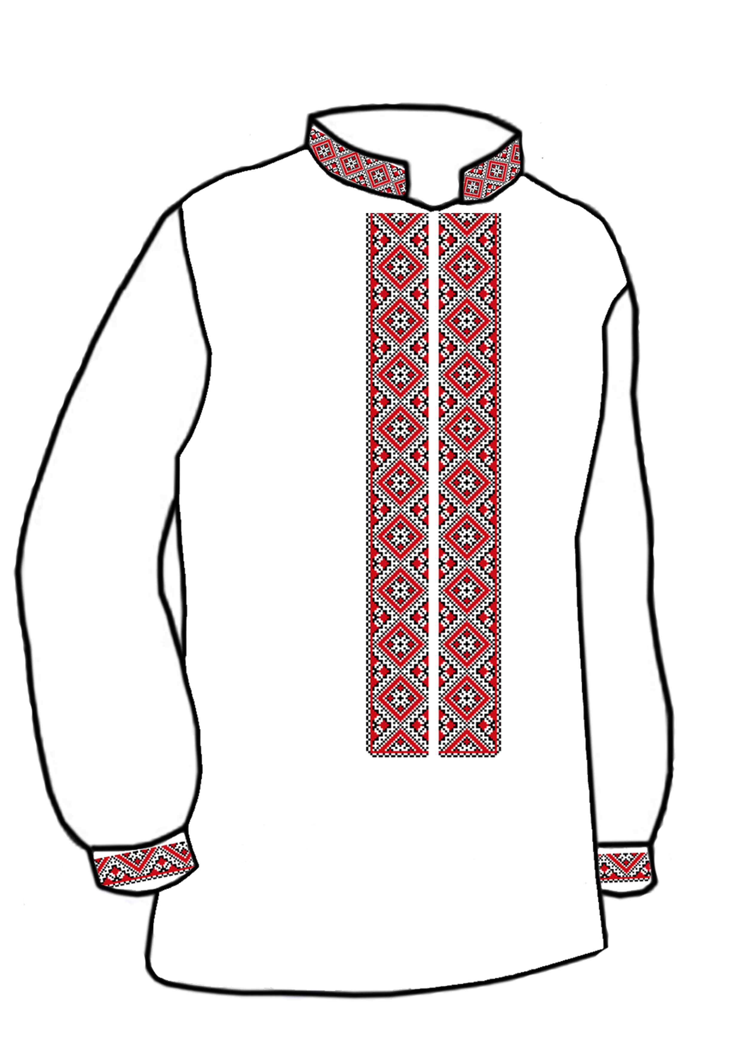 Заготовка для вишивки нитками або бісером сорочка СЧ-86 домоткане полотно Заготовка для вишивки нитками або бісером сорочка СЧ-86 домоткане полотно