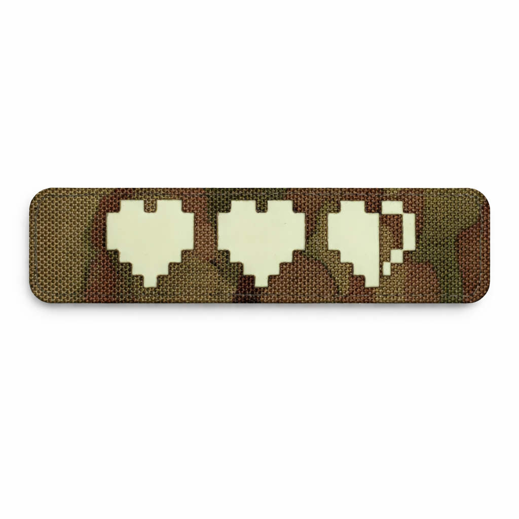 Шеврон на липучке Laser Cut 3 Lives 3 жизнь 12х3 см Мультикам/Люминистентная