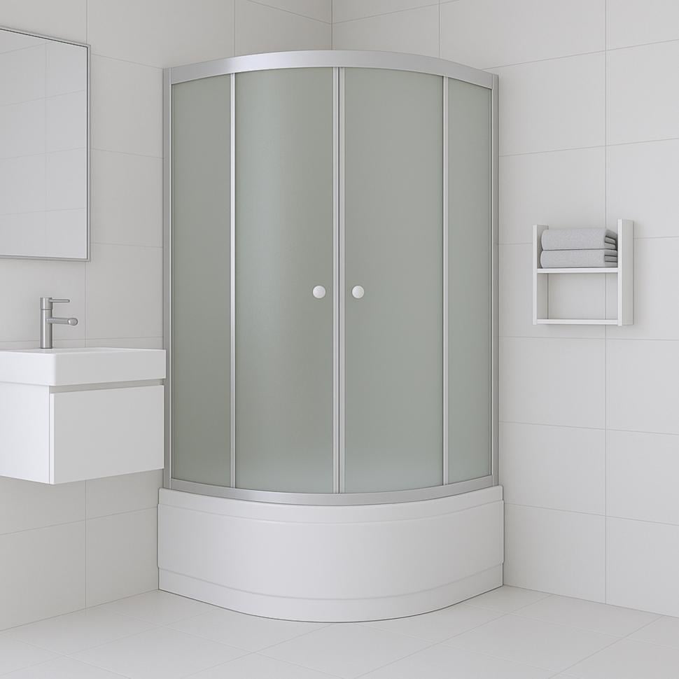 Душова кабіна KO&PO 90х90x195 см піддон 40 см матове скло сатин (C10248)