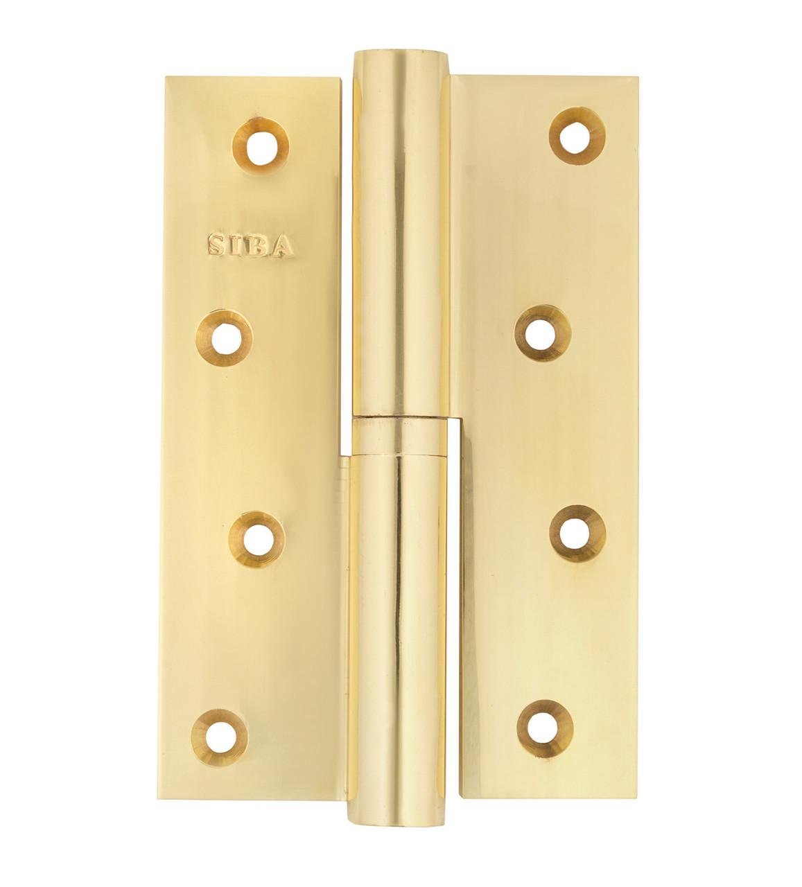 Петля дверна Siba посилена з регулюванням ліва 120 мм Полірована латунь (1BB 120х80х4мм BP D=16 мм) - фото 2 Петля дверна Siba посилена з регулюванням ліва 120 мм Полірована латунь (1BB 120х80х4мм BP D=16 мм) - фото 2