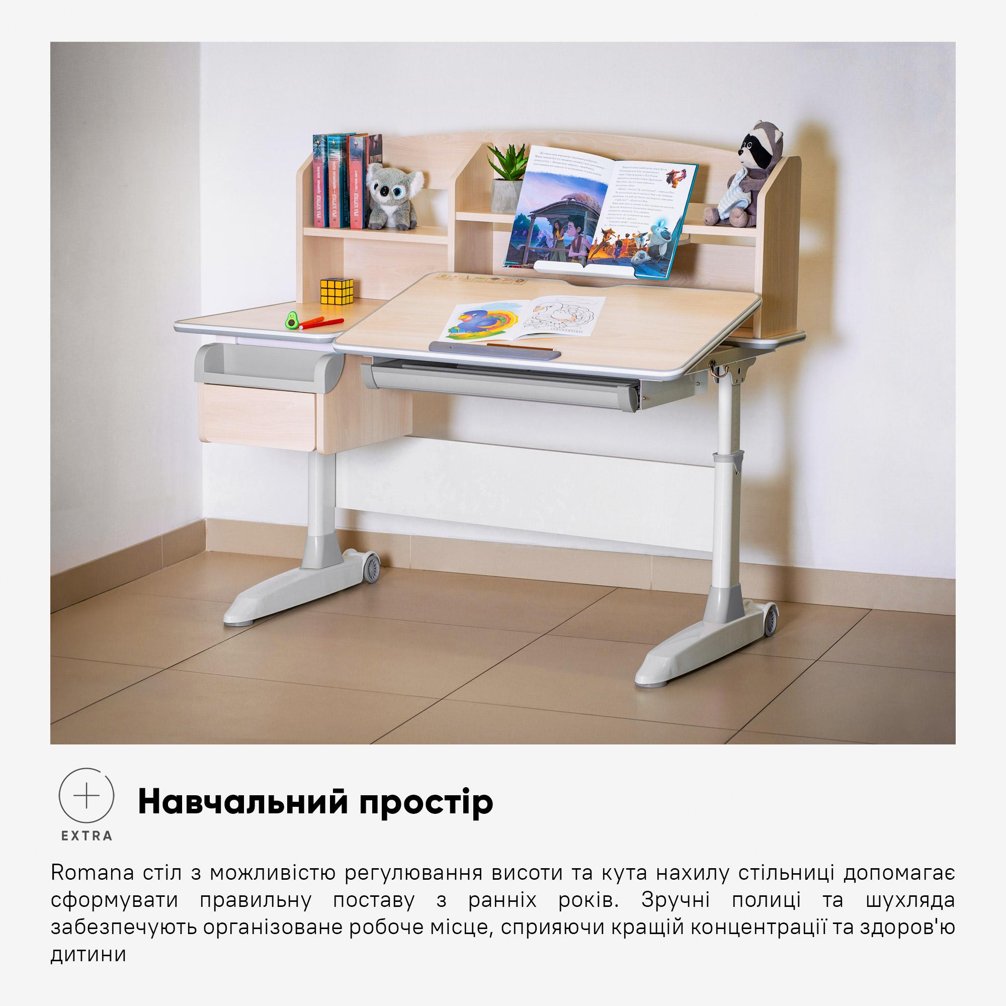 Школьная эргономичная парта трансформер ErgoKids Romana Multicolor Клен (Evo-70 MG/MC) - фото 10 Школьная эргономичная парта трансформер ErgoKids Romana Multicolor Клен (Evo-70 MG/MC) - фото 10