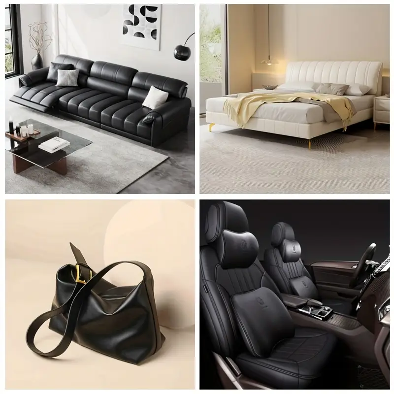 Латка зі штучної шкіри самоклеюча 20х30 см Кремово-білий - фото 5