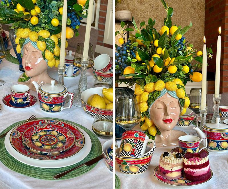 Чашка з блюдцем порцелянова Sicilia Ornamento 220 мл - фото 3