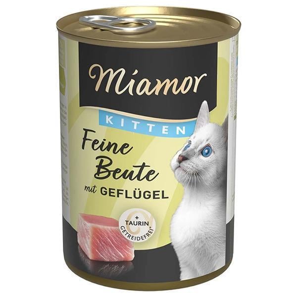 Корм вологий для кошенят Miamor Feine Beute mit Geflugel беззерновий повнораціонний Птиця 400 г (74470)