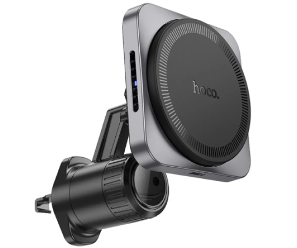 Держатель автомобильный магнитный Hoco HW15 Wireless с функцией беспроводной зарядки 15W 2A Black - фото 5