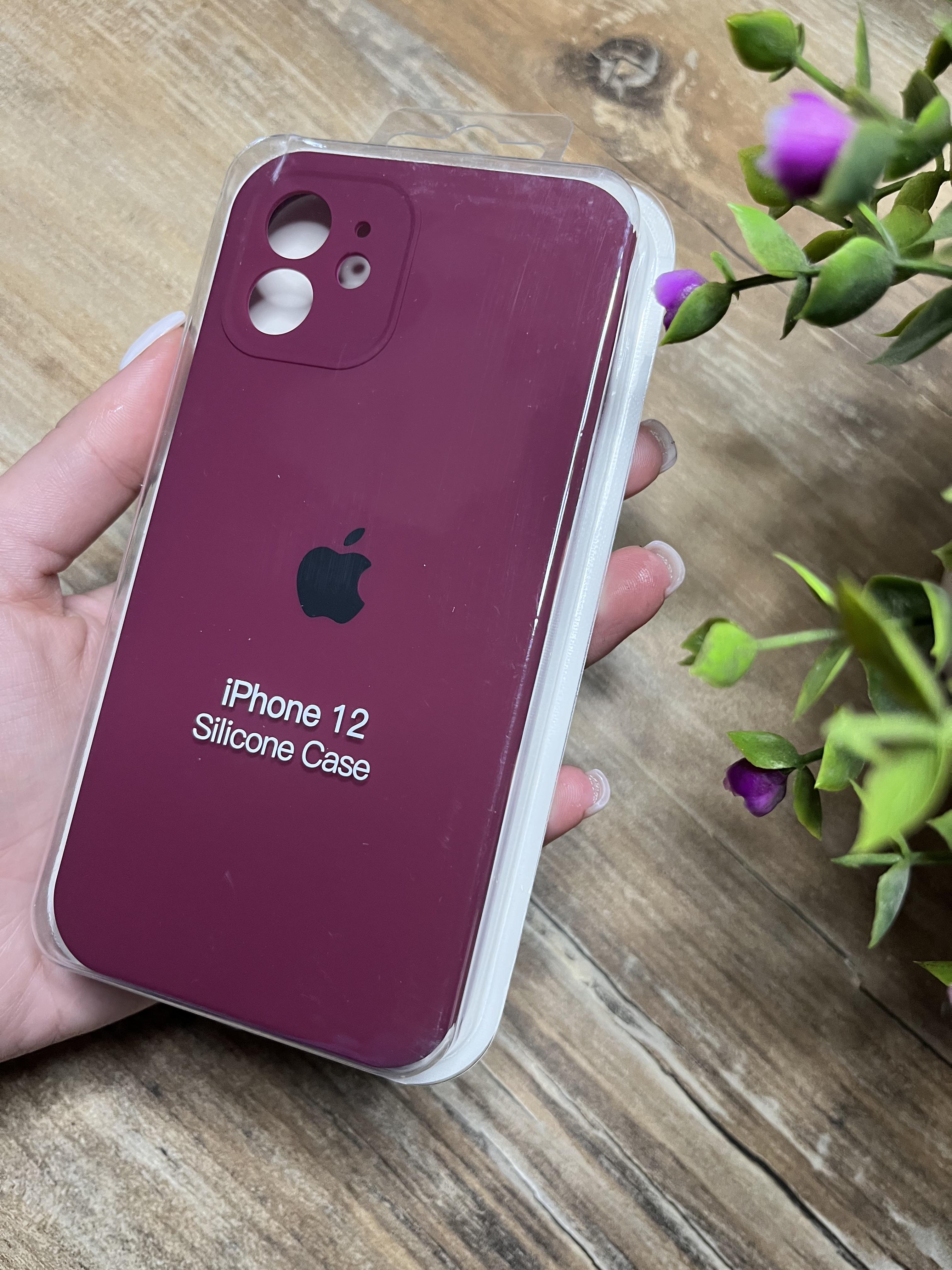 Чехол накладка на iPhone (Айфон) 12 квадратные борта silicone case full camera Apple Чехол накладка на iPhone (Айфон) 12 квадратные борта silicone case full camera Apple