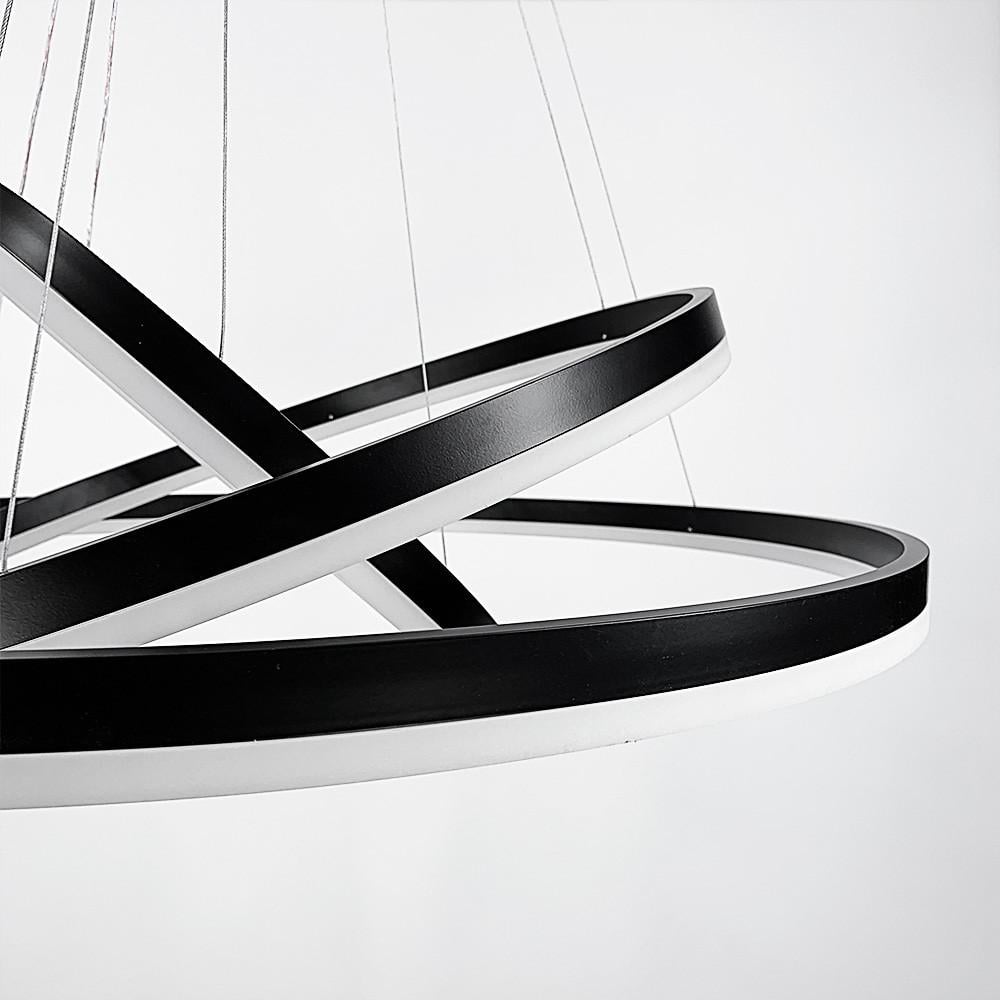 Люстра Led на три кільця 80/60/40 см Чорний (G 68-800+600+400 BK) - фото 9 Люстра Led на три кільця 80/60/40 см Чорний (G 68-800+600+400 BK) - фото 9