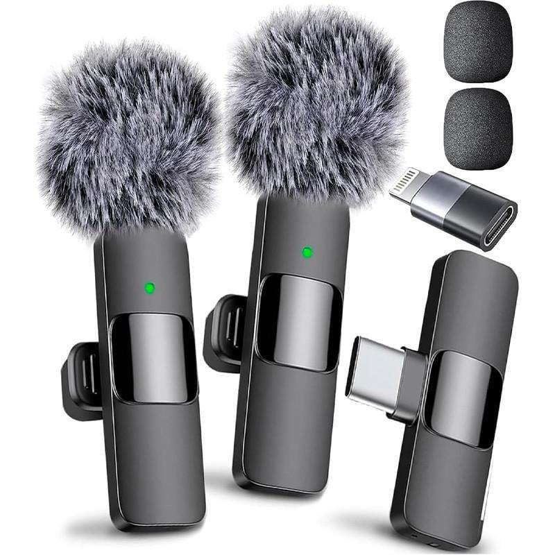 Микрофон беспроводной петличный K9 Selection на одежду/для телефона/Type-C/Bluetooth/для записи 2 шт. (K9-Type-C)