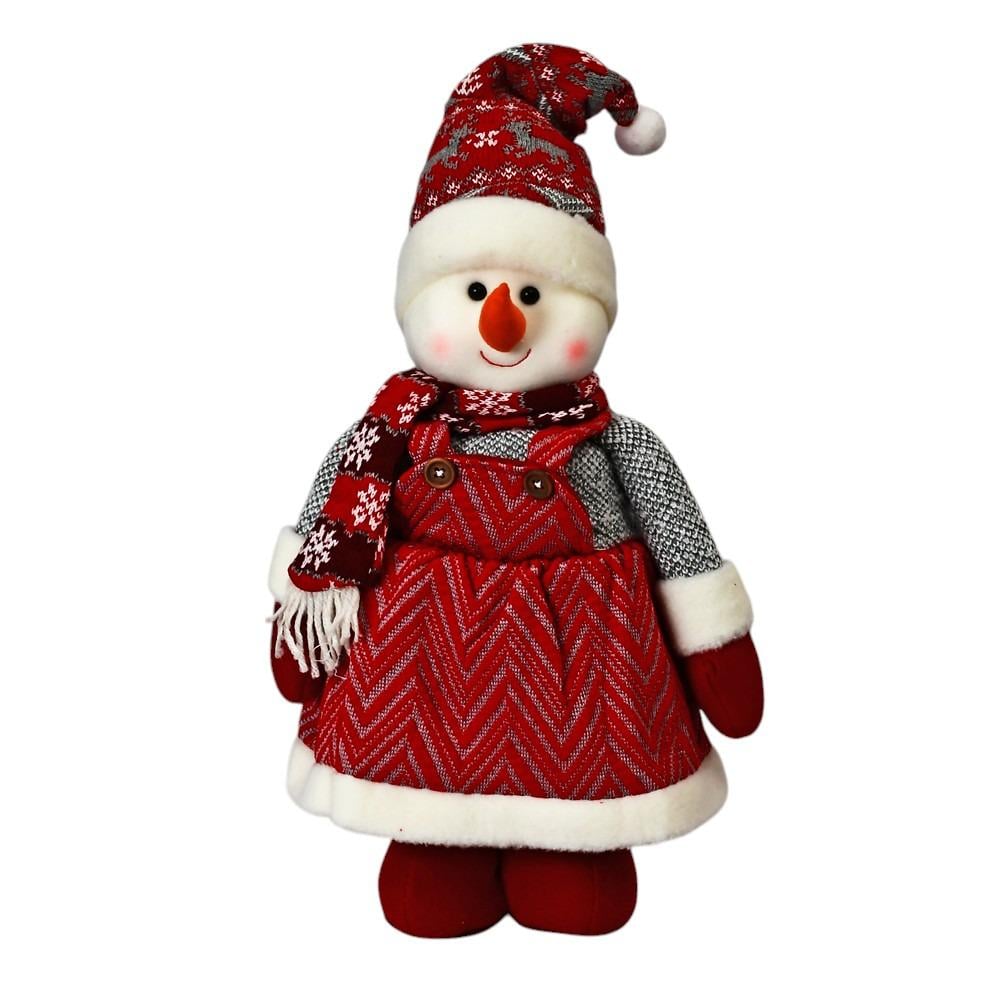 Фигура новогодняя Snowman 46-78 см ноги-телескоп (M17285-A)