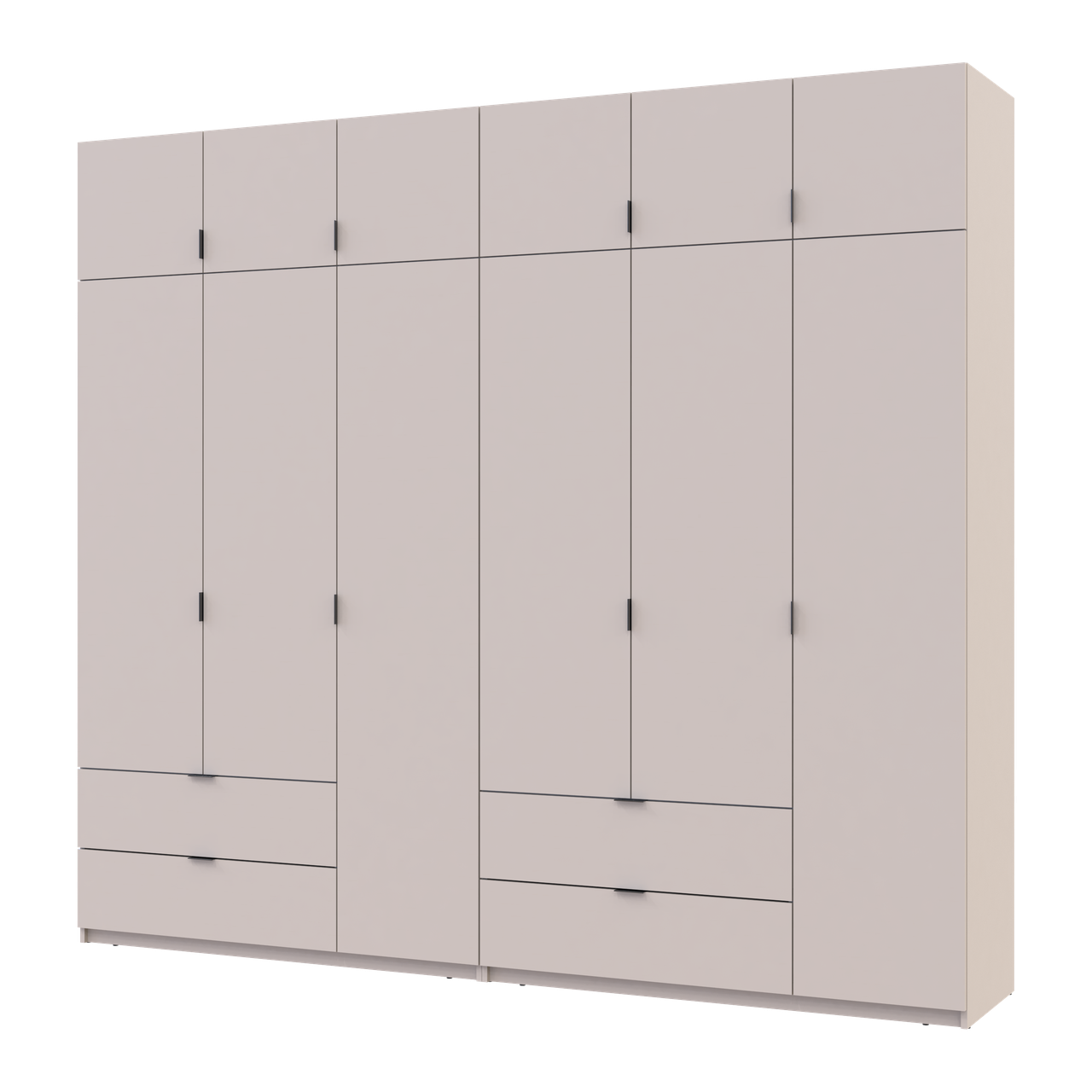 Шафа розпашна для одягу Doros Лукас 3+3 ДСП 270х50х240 см Кашемір (42005116)