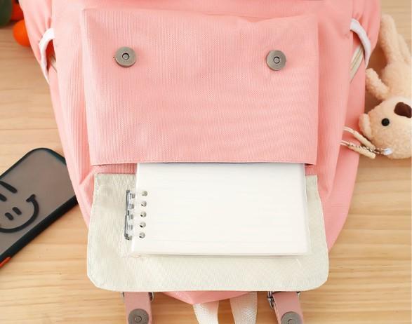 Рюкзак шкільний для дівчинки Good 5в1 шоппер/пенал/сумочка/гаманець Рожево-білий (DR017870) - фото 8