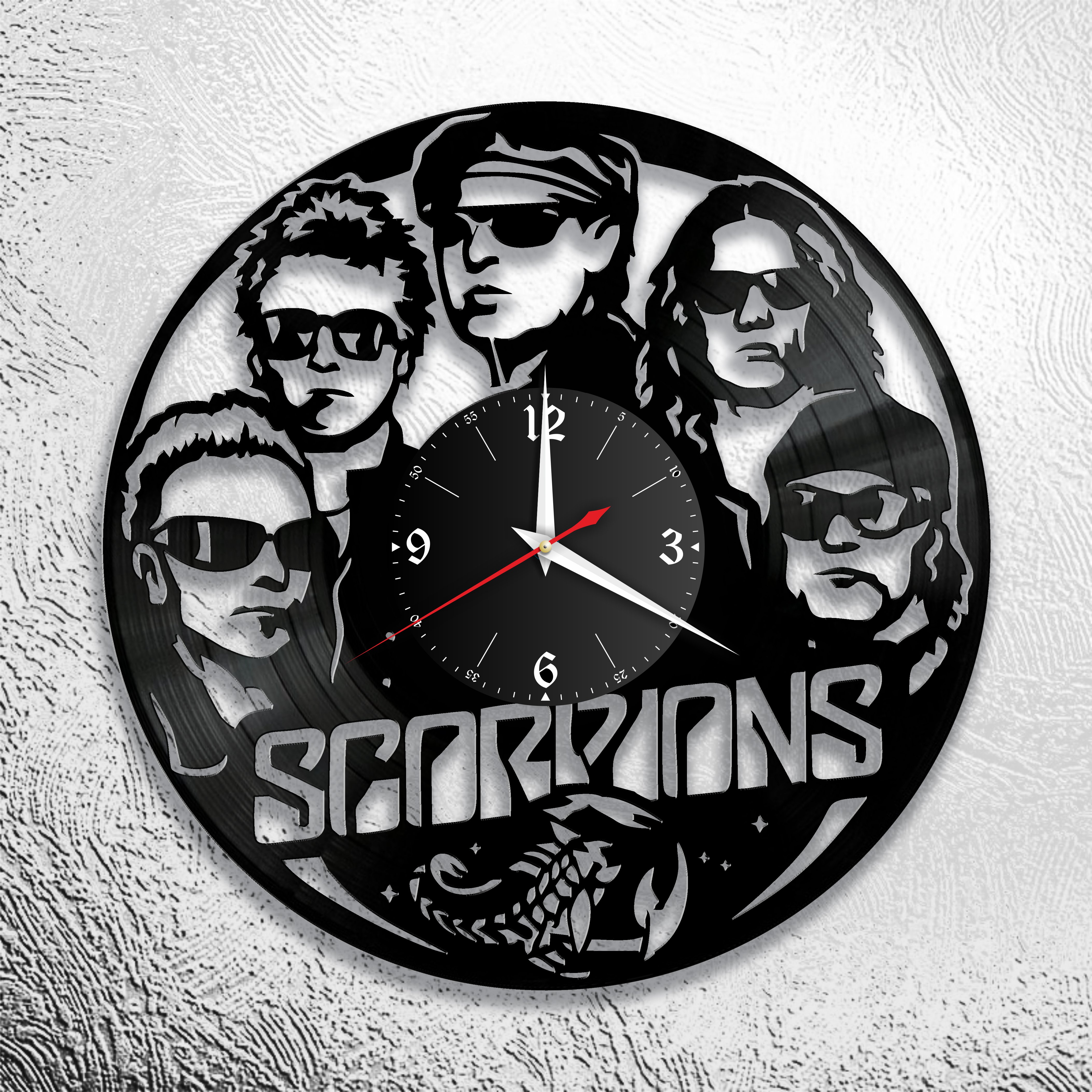 Часы настенные Scorpions 0704  из виниловой пластинки