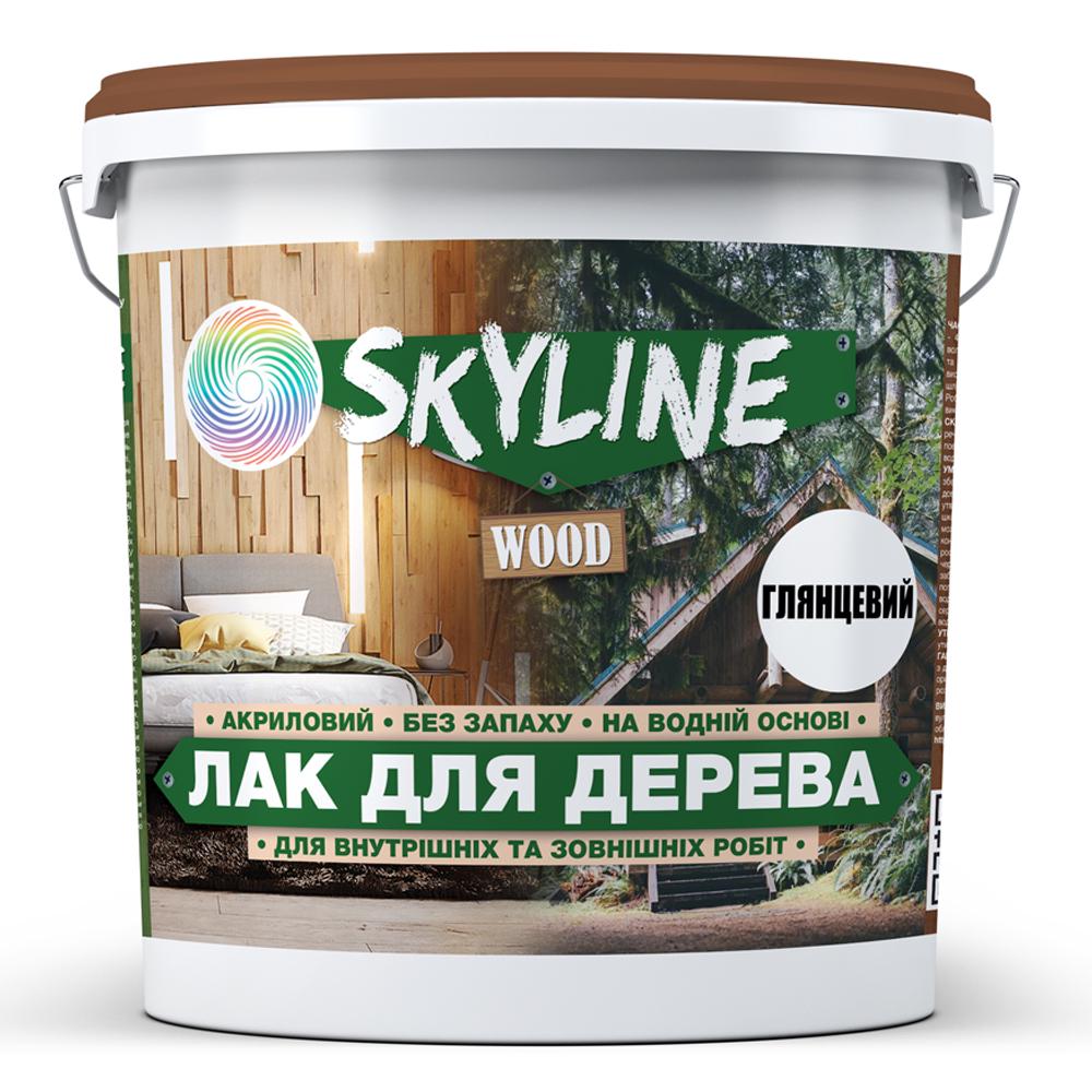 Лак для дерева Skyline Wood акриловий глянцевий 5 л Прозорий