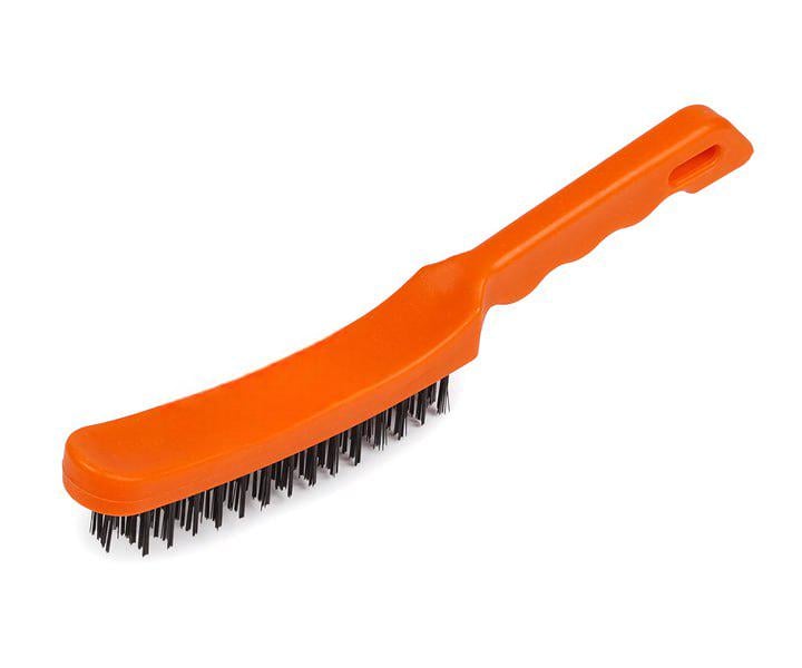 Щетка проволочная с пластиковой ручкой 6-ти рядная (3501-6P)