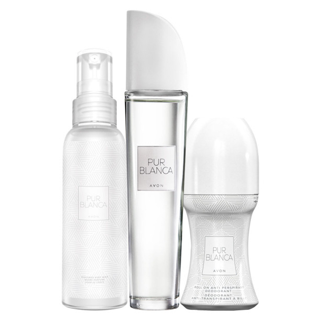 Набор женский парфюмированный Avon Pur Blanca 3в1 туалетная вода 50 мл/спрей 100 мл/дезодорант 50 мл (AV14577)
