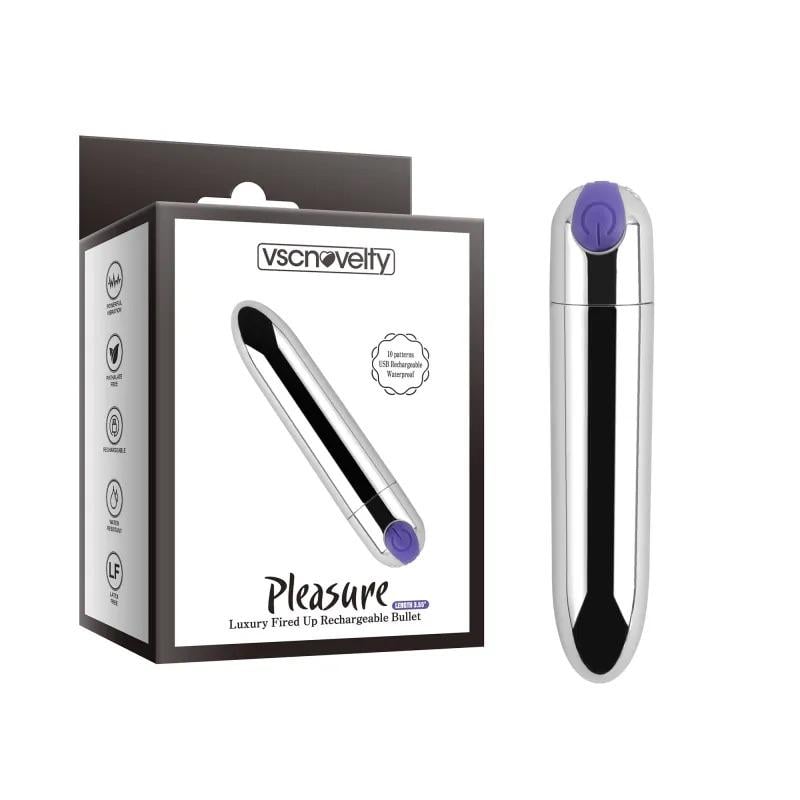 Вибратор с кнопкой Pleasure Luxury Fired Up Rechargeable Bullet (1000063079)