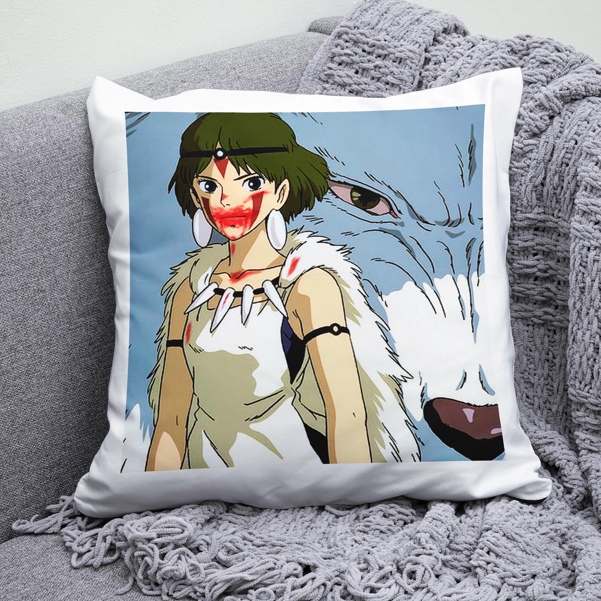Плюшева подушка квадрат з принтом аниме Princess Mononoke