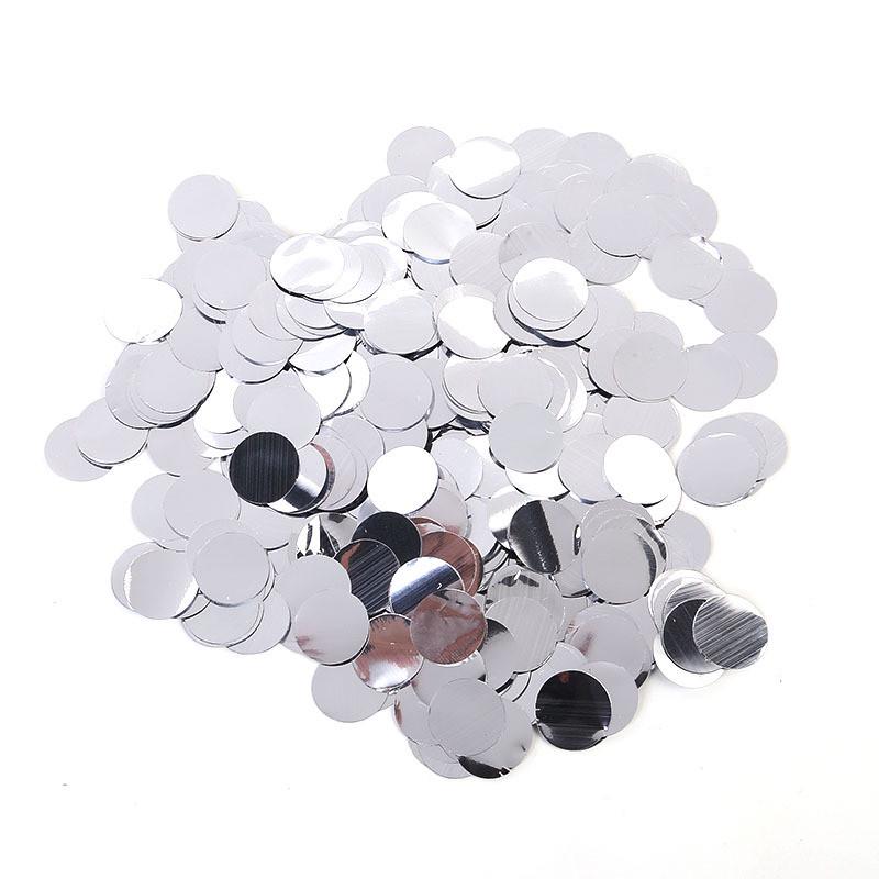 Конфетти метафан круглый 10 г 25 мм Серебристый (1248)