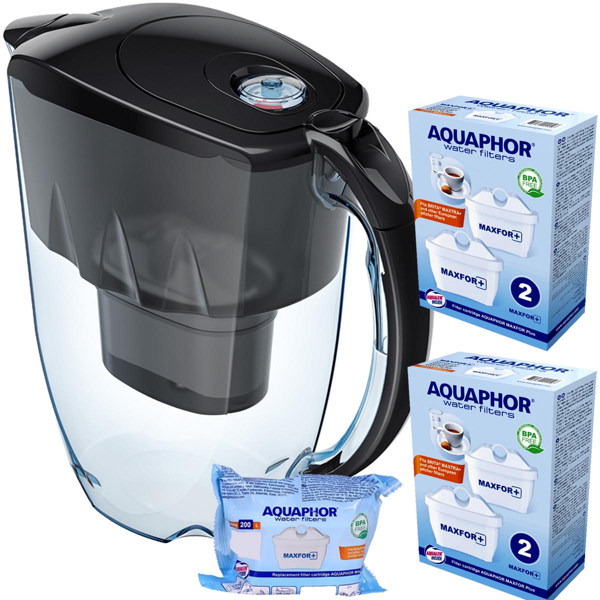 Фильтр-кувшин Аквафор Джаспер пять картриджей Черный