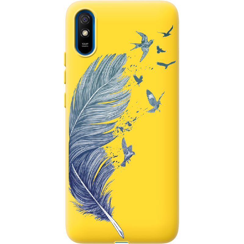 Чехол BoxFace Xiaomi Redmi 9A Feather Желтый силикон (40304-cc38-41061)
