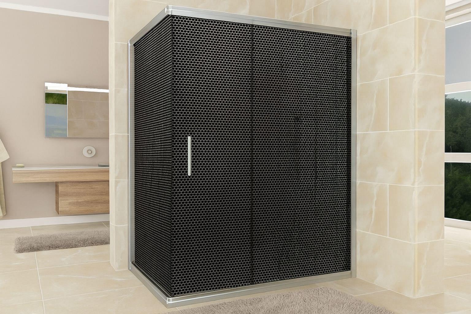 Душевая кабина Aquanil MINNESOTA тонированная перфорация хром профиль 120х80х190 см Dark
