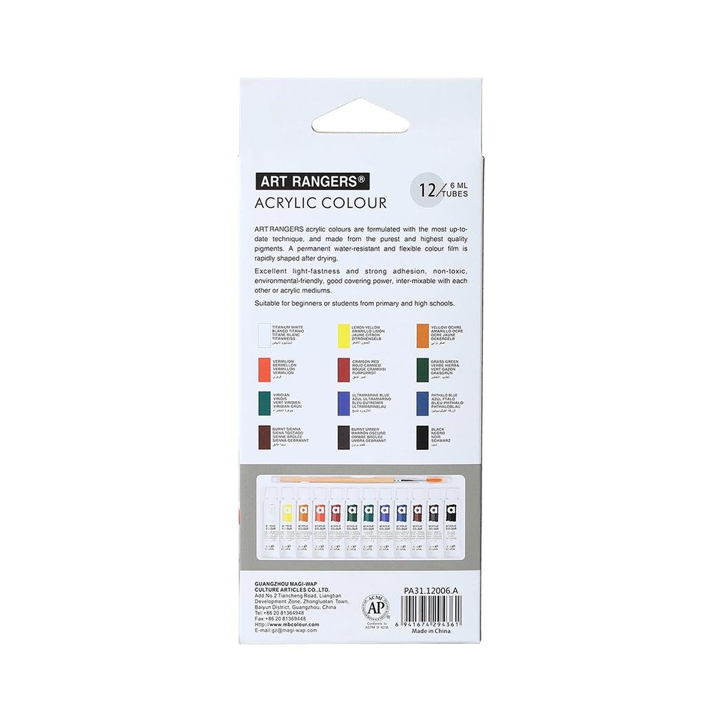 Акрилові фарби ART RANGERs 12 кольорів по 6 мл (PA31.12006.A) - фото 2 Акрилові фарби ART RANGERs 12 кольорів по 6 мл (PA31.12006.A) - фото 2