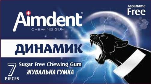 Жевательная резинка без сахара Aimdent 7 стиков Dynamik