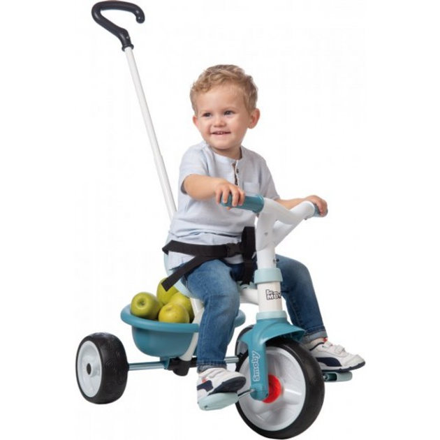 Велосипед трехколесный Smoby Be Move Blue 740331 с родительской ручкой Голубой - фото 5