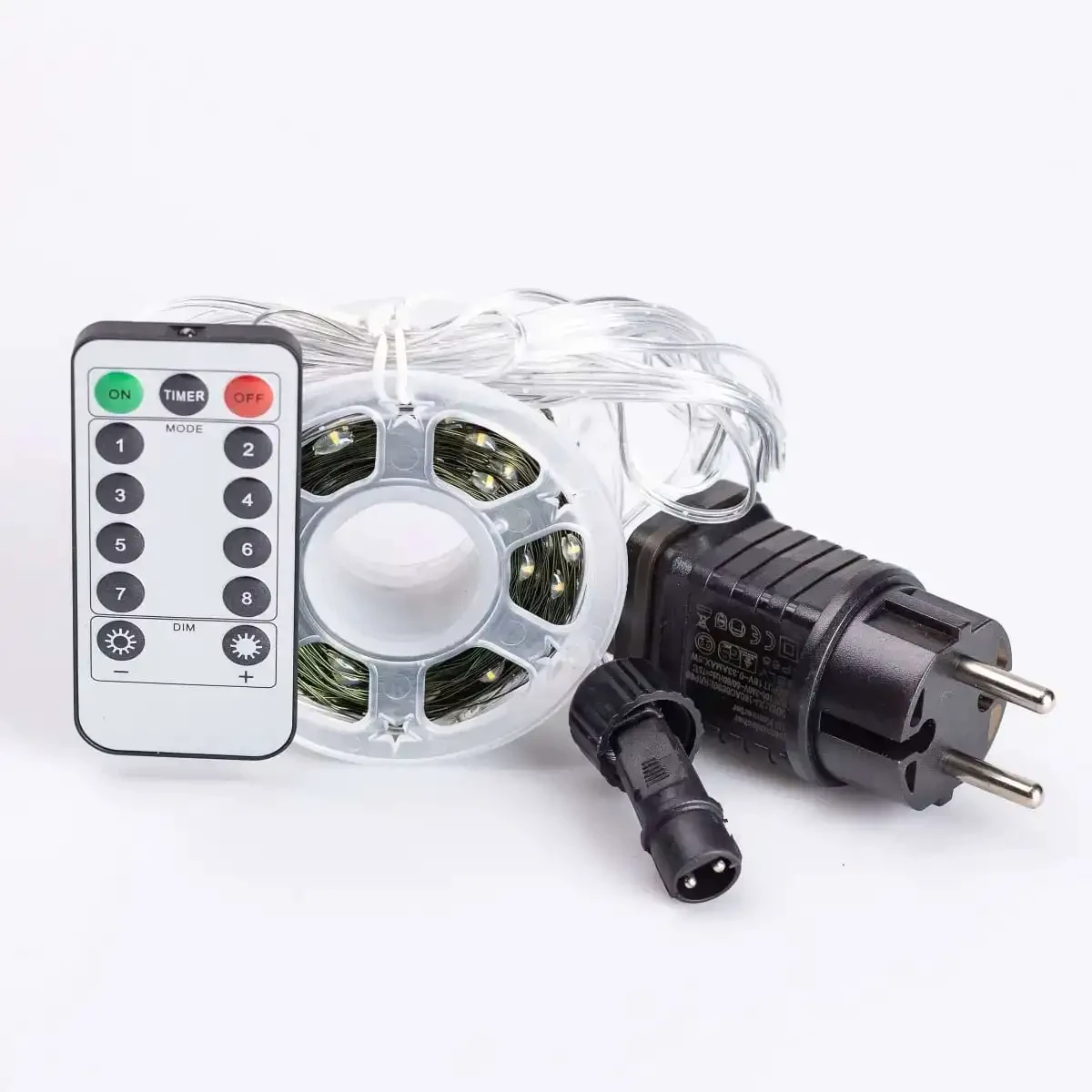 Гирлянда Роса нить с пультом от сети 500 LED 50 м Зеленый нитка Желтый - фото 10