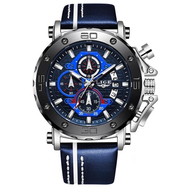 Наручные часы Lige Bali Blue с секундомером (1324796091)