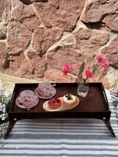 Столик для завтрака/обіду 43х28 см Шоколадний (016ст) - фото 6 Столик для завтрака/обіду 43х28 см Шоколадний (016ст) - фото 6