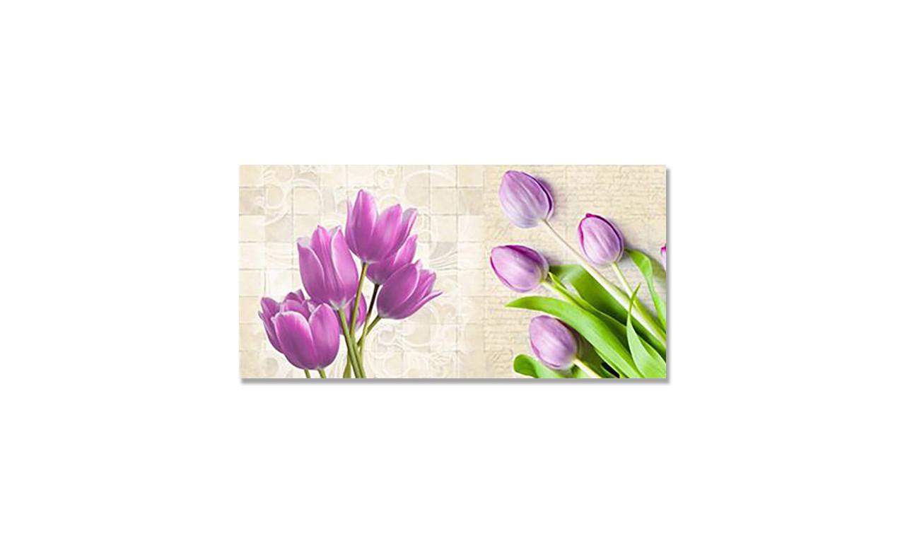 Наклейка виниловая на стол Zatarga Тюльпаны на плитке 600х1200 мм (1283915284)