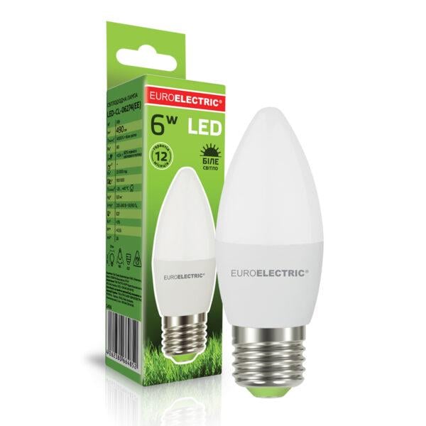 Лампа LED EUROELECTRIC CL-6W-E27-4000K (LED-CL-06274(EE))