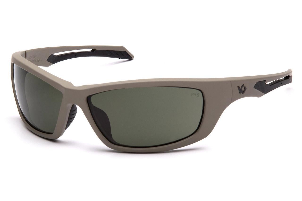 Очки защитные Venture Gear Howitzer Tan forest gray Anti-Fog в песочной оправе Черно-зеленый