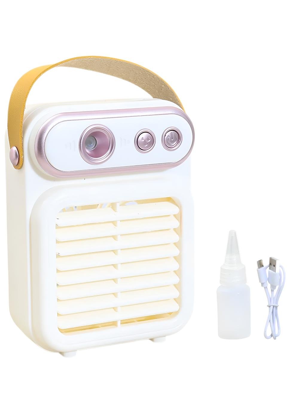 Кондиціонер міні бездротовий настільний портативний JoyPro Spray Fan з акумулятором та зарядкою usb type-c 3в1 Білий (bb83059c)