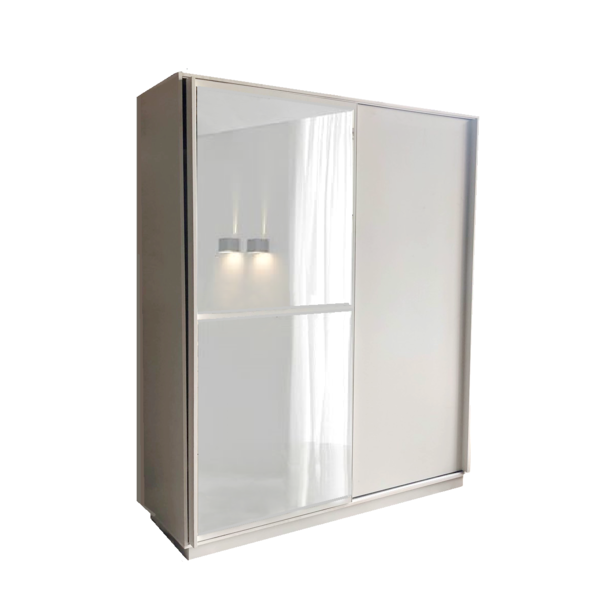 Шафа-купе ДСП Embawood Аледо 120 в передпокій/спальню 200х120х50 см Білий