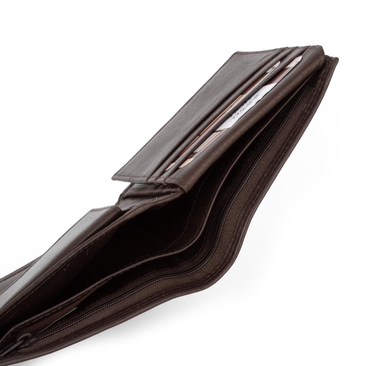 Портмоне мужское кожаное SU822 Virginia Conti на кнопке Коричневый (2773031243) - фото 3 Портмоне мужское кожаное SU822 Virginia Conti на кнопке Коричневый (2773031243) - фото 3