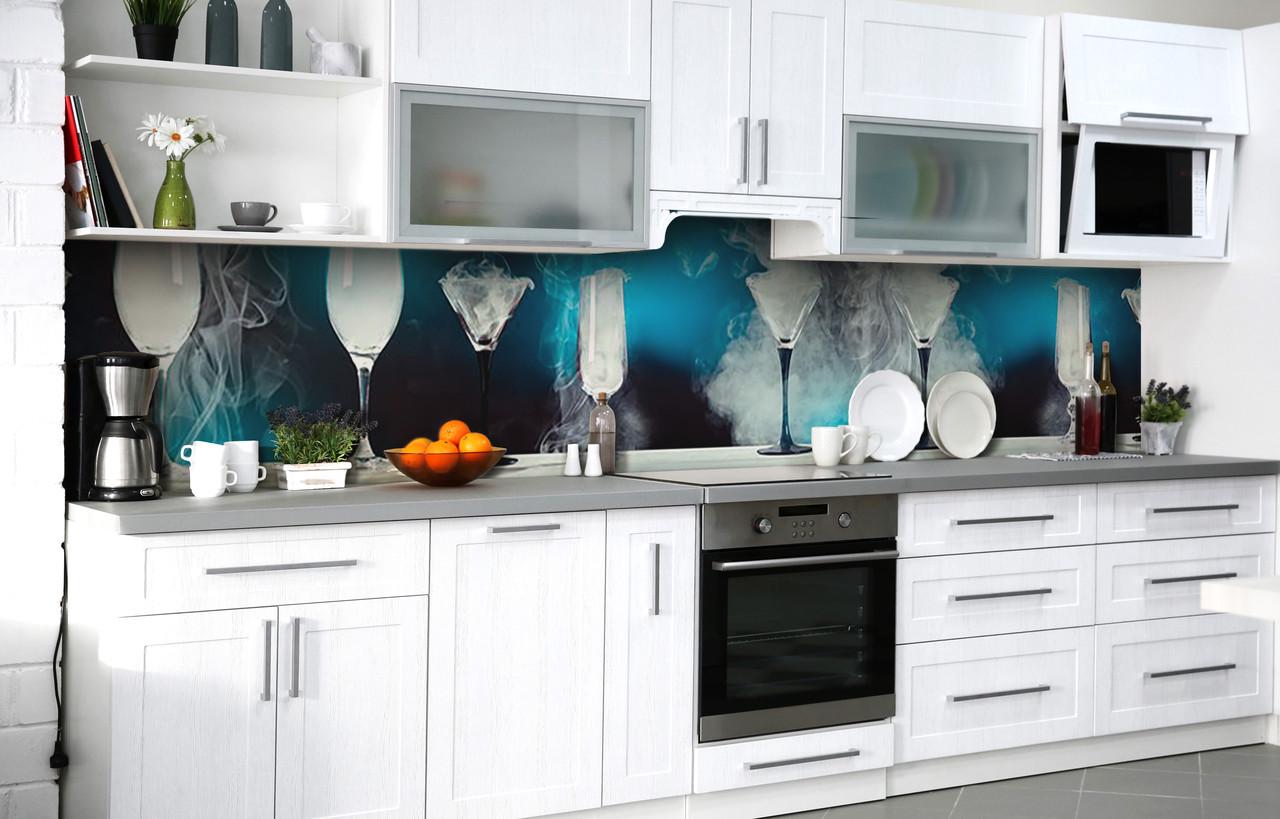 Кухонный фартук Сухой лед виниловый самоклеющийся 60х250 см