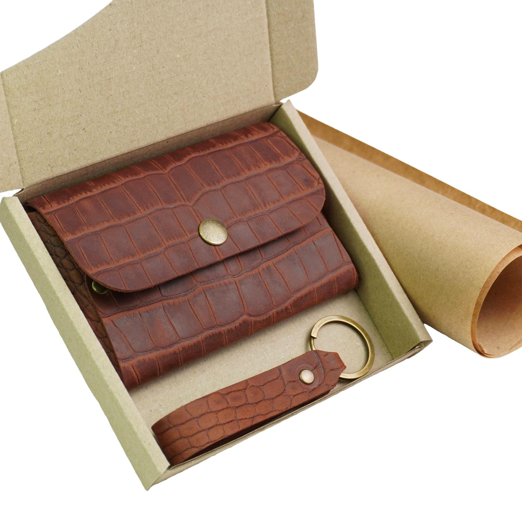 Гаманець шкіряний Крокодил Mini-02 Рудий - фото 5 Гаманець шкіряний Крокодил Mini-02 Рудий - фото 5